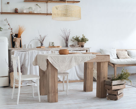 Prírodná závesná lampa s valcovým boho abažúrom, tienidlom, z ratanu  ROTANG