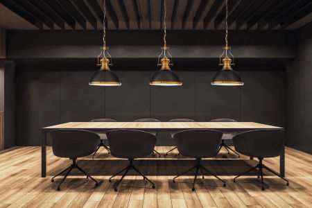 Industriálne čierno-mosadzné svietidlo, kovová lampa s reťazou - ETTORE