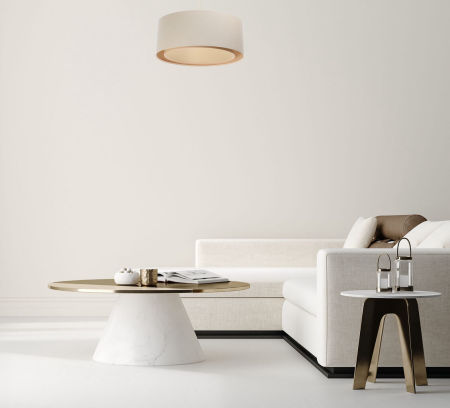 Krémové závesné svietidlo s ľanovými tienidlami v tvare valca, BOHO štýl - VIVIENNE