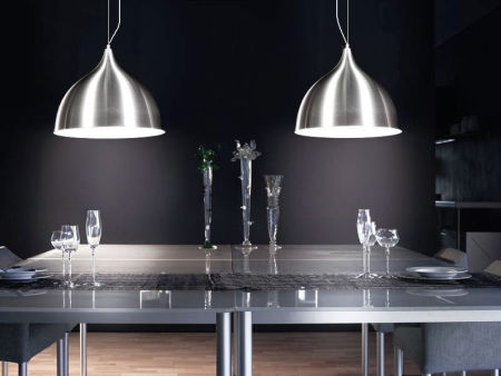 Kovové závesné svietidlo, strieborný luster VITTORIO