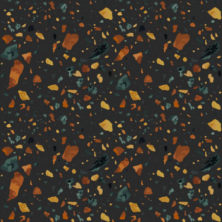 Čierna tapeta lastryko (terrazzo), nezvyčajný, zaujímavý vzor na stenu