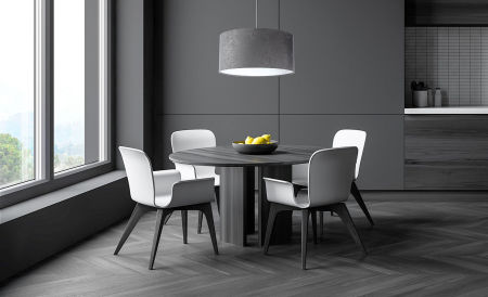 Tmavosivá závesná lampa s velúrovým tienidlom v tvare valca s bielym vnútrajškom GRAFIT