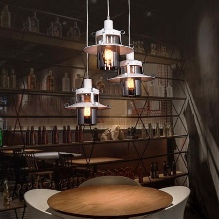 Sklenené závesné loftové svietidlo CAPRI W1, biele, kovové, nastaviteľné, v priemyselnom štýle