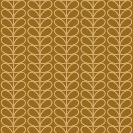 Tapeta medenej farby s béžovými lístkami, nordická, škandinávska, Boho štýl