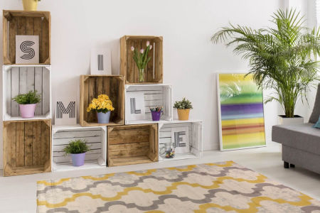 Moderný svetlý koberec Desert Phase 05 do obývacej izby so žlto-sivým vzorom marockej ďateliny, efekt prelínania farieb - kamufláže