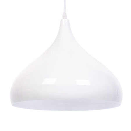 Moderná biela kovová závesná lampa FOLINA v škandinávskom štýle