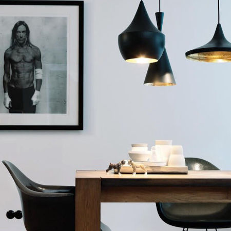 Závesná lampa, dizajnové loftové svietidlo FOGGI W3, čierna, zlatá, trojdielna