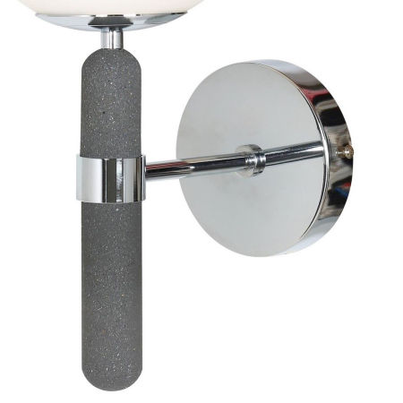 Chrómová nástenná lampa, nástenné svietidlo GRANINO D20, moderný dizajn, betónový držiak