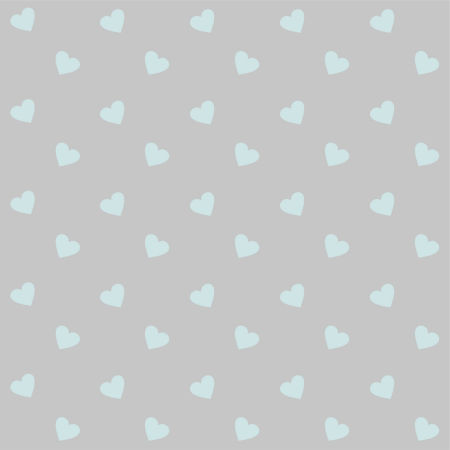 Dekoratívne tapeta so sivými srdiečkami veľkosti 5 cm, farba mäty, detská