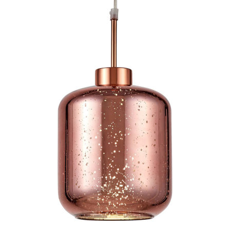 Moderná sklenená závesná lampa, luster ALACOSMO, ružové zlato, rose gold