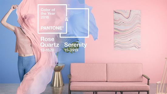 Farby Pantone 2016: Rose Quartz a Serenity