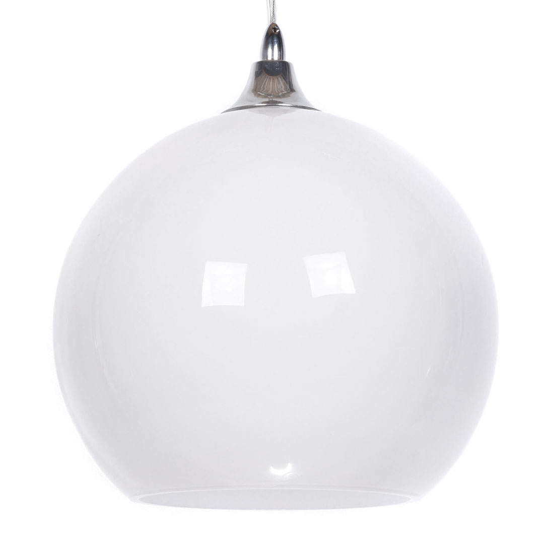 Sklenená biela guľovitá závesná lampa MOLTON, škandinávsky štýl - Lumina Deco obrázok 1