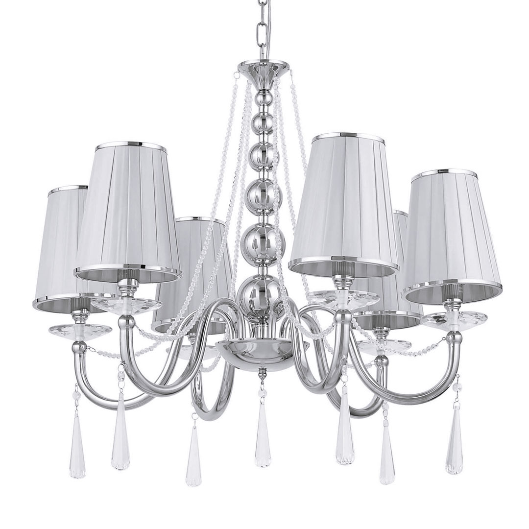 Viacbodový klasický krištáľový chrómovaný luster FABIONE W6 - Lumina Deco obrázok 1
